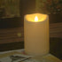 Outdoor Waterproof Flameless Candle with Timer - Flickering Large Plastic Battery Operated LED Lantern Light Bright Resin Electric Pillar for Outs...