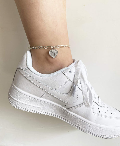 choice of all Silver Ankle Bracelet for Women Initial Anklet Figaro Cuban Link Bracelet with Initials Anklets Bracelets for Girls Beach Jewelry...