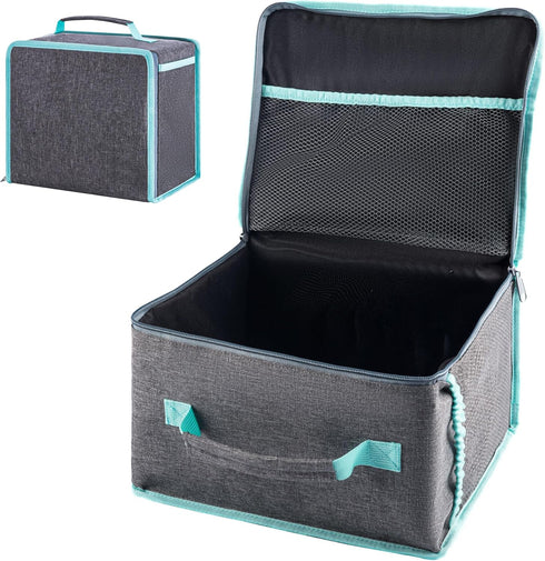Photo Storage Box,Photo Keeper Storage Container with mesh bag, Plastic Craft Storage Box for Stickers,Stamps,Seeds,Toys,Sewing(Only bag)...