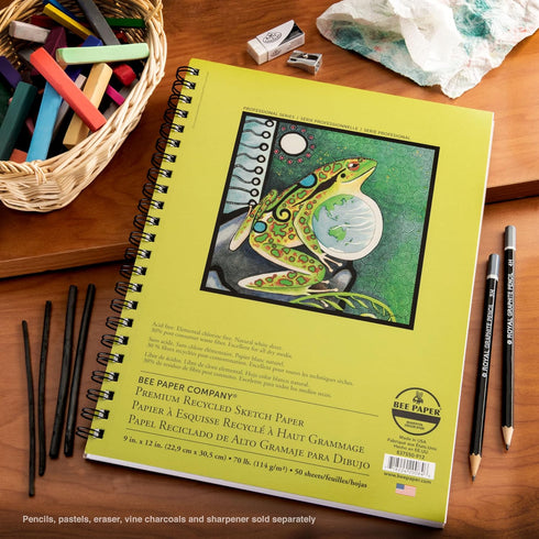Bee Paper - 9"x 12" Premium Recycled Sketching Paper Pad, 50 Sheets...