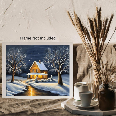 Posterizer 1 pcs- quaint old village-building in the nature 3-Landscape & Nature Art-Floral Botanical Art- Decor for Home & Office- unframed wall ...