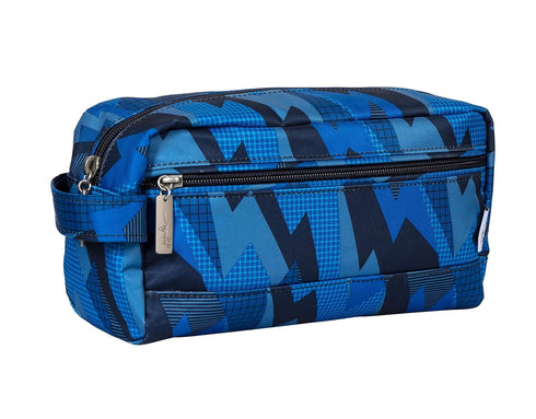 JuJuBe | Be Dapper Train Case | Toiletry, Cosmetic, Travel Organizer Bag for Men and Women | Blue Steel...