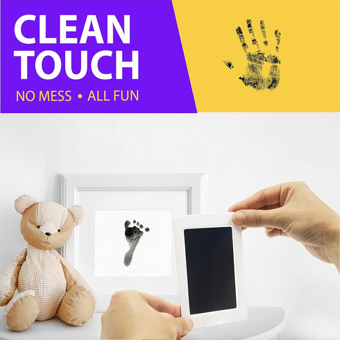 Extra Large Clean Touch Ink Pad for Baby Handprints and Footprints – Inkless Infant Hand & Foot Stamp – Safe for Babies, Doesn’t Touch Skin – Perf...