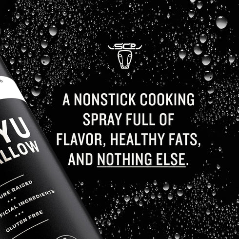 South Chicago Packing Wagyu Beef Tallow Spray, Umami-Rich, Flavorful, Perfect for Sauteing, Stir-frying and Grilling, Nonstick Cooking Oil, 7 Fl O...