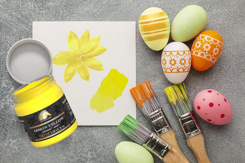 MyArtscape Lemon Yellow Acrylic Paint - 100ml Bottle (3.38 fl oz) - Artist Quality - Lightfast - Heavy Body - Rich Pigment - Great Tinting Strengt...