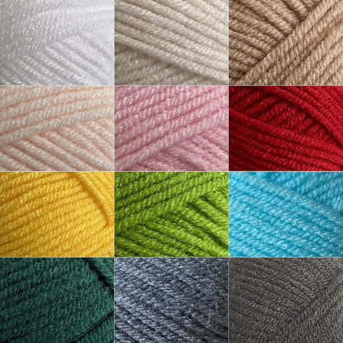 PRINOZ Crochet Yarn - 2PCS 1.76oz 4-Strand 142yds Acrylic Bulk Yarn for Crocheting and Knitting Handmade Products (Red)......