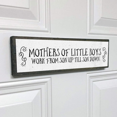 Mom Wood Signs (Medium - Wood And Metal, Mothers Of Little Boys)...