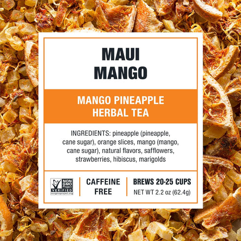 Tiesta Tea Maui Mango, Loose Leaf, Mango Pineapple Herbal Tea, Premium Non-Caffeinated Fruit Blend, Makes Hot or Iced & Brews Up to 25 Cups, 2.2 O...
