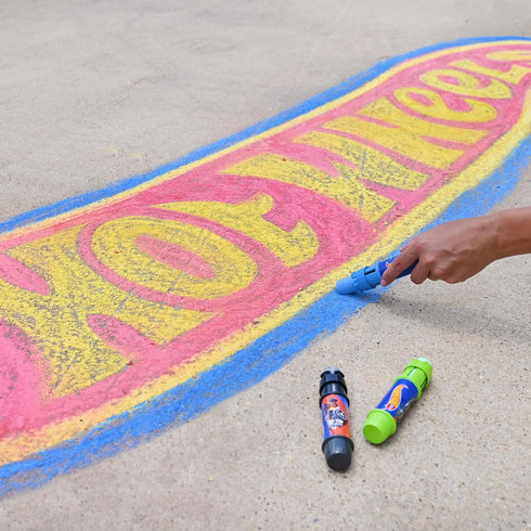 Sunny Days Entertainment Hot Wheels Jumbo Chalk Holders | 5 Chalk Sticks with Holders for Kids | Sidewalk Chalk for Toddlers...