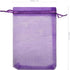Ankirol 100pcs Sheer Organza Favor Bags 5x7'' For Wedding Gift Bags Samples Display Drawstring Pouches (purple)...
