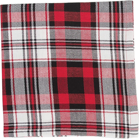 C&F Home Fireside Plaid Cotton Machine Washable Cloth Napkins Set of 6 Christmas Xmas Thanksgiving Winter Fall Autumn Harvest Dining Dinner Kitche...