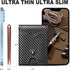 GSOIAX Mens Slim Wallet for Men Minimalist Genuine Leather Carbon Fiber Rfid Blocking Bifold Credit Card Holder With Gift Box (Pink and Carbon Bla...