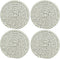Stylish Braided Corded Coaster, Set of 4 (4" Round, Gray)...