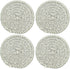 Stylish Braided Corded Coaster, Set of 4 (4" Round, Gray)...