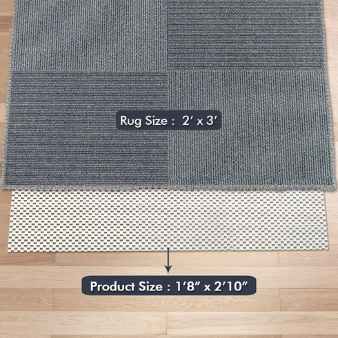 Non Slip Area Rug Pads Non Skid Rug Gripper 2x3 Feet Extra Thick Pad Anti-Slip Carpet Rug Mats for Hardwood Surface Floors, Keep Rugs Safe and in ...
