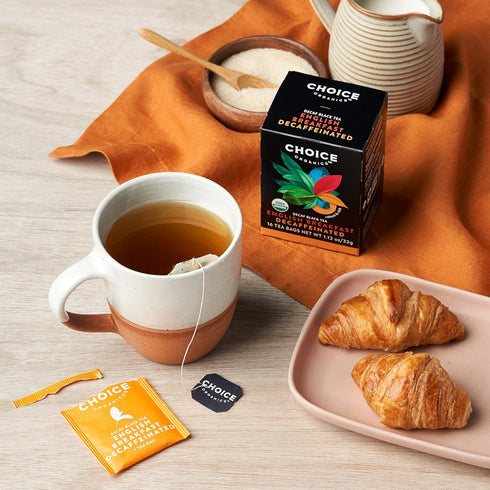 Choice Organics - Organic Decaffeinated English Breakfast Tea (1 Pack) - Fair Trade - Compostable - 16 Organic Black Tea Bags...