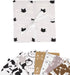 Soimoi Cat Print Precut 5-inch Cotton Fabric Quilting Squares Charm Pack DIY Patchwork Sewing Craft- Brown, Grey, Black & White...