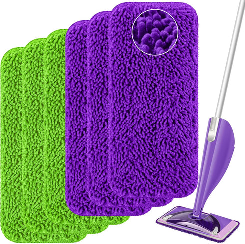 Aifacay Reusable Mop Pads Compatible with Swiffer Wet Jet Mop, Wet Jet Pads Refills Microfiber Mop Pads Wet & Dry Use Mop Replacement Pad for Swif...