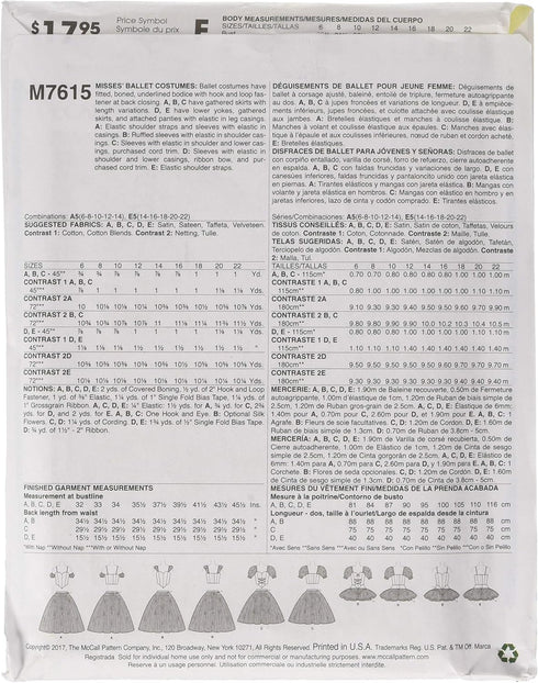 McCall's Patterns Ballerina Costume Sewing Pattern for Women, Sizes 6-14...