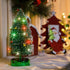 Varmax Mini Christmas Tree with Lights Prelit Christmas Tree Tabletop Tree Bottle Brush Trees 9.4‘’, Green...
