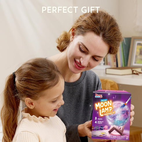 Klever Kits DIY 3D Moon Night Light, Paint Your Own Moon Lamp Kit Galaxy Lamp Arts and Crafts Kit, School Activities, Birthday Gifts for Kids Girl...