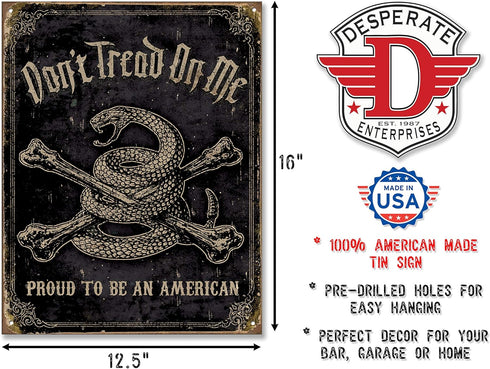 Desperate Enterprises Tin Signs TSN1692-BRK DTOM Proud American...