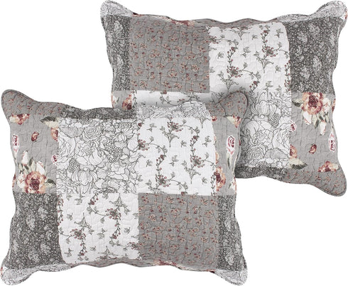 Barefoot Bungalow Giulia Pillow Sham, Standard, Gray...
