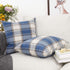 YOUR SMILE Set of 2 Retro Farmhouse Outdoor/Indoor Buffalo Tartan Chequer Stripe Plaid Cotton Linen Decorative Throw Pillow Case Cushion Cover Pil...