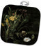 3D Rose A Lily Pond by Hermania Sigvardine Neergard Iris and Waterlilies Pot Holder, 8 x 8...