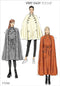 Vogue V9288 Easy to Sew Women's Collared Cape with Belt Sewing Pattern, Sizes L-XXL...