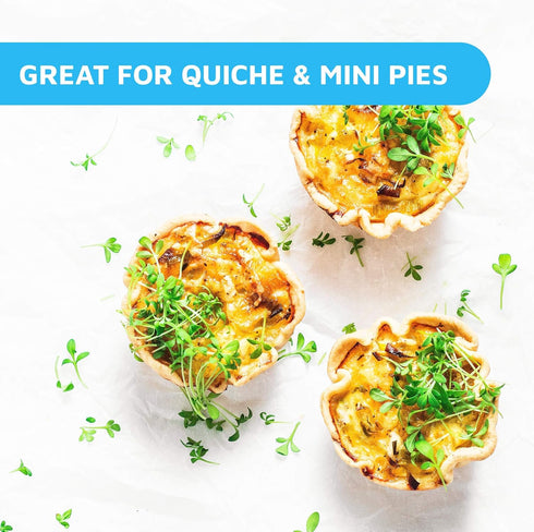 MontoPack Disposable 5" Aluminum Foil Pie/Tart Pans (100 Pack) | 5 Inch Round Cake Pan for Baking Personal Mini Pies, Homemade Cakes & Quiche | Ov...