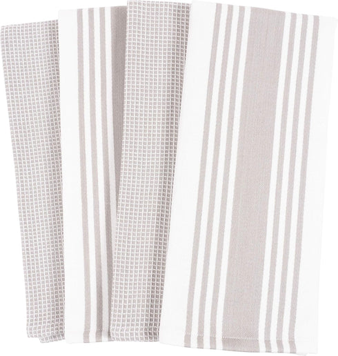KAF Home Kitchen Towels, Set of 4 Absorbent, Durable and Soft Towels | Perfect for Kitchen Messes and Drying Dishes, 18 x 28 – Inches, Drizzle, Sm...