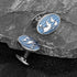 Blue World Map Cufflinks for Men with Gift Box....