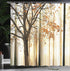 Ambesonne Autumn Shower Curtain, Picture of a Fall Tree Orange Shade Leaf on an Abstract Woodland Background, Cloth Fabric for Bathroom House Deco...
