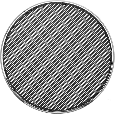 X AUTOHAUX 4 Inch Car Metal Audio Speaker Grill Cover Mesh Woofer Horn Guard Decorative Circle Grille Protector Silver Tone...