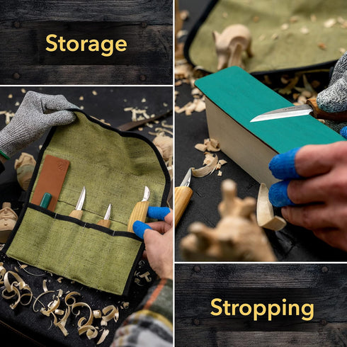 BeaverCraft Wood Carving Knife Kit S15 Whittling Kit for Beginners, Kids - Wood Carving Tools Set with Detail Chip Knife Sloyd Whittling Knives & ...