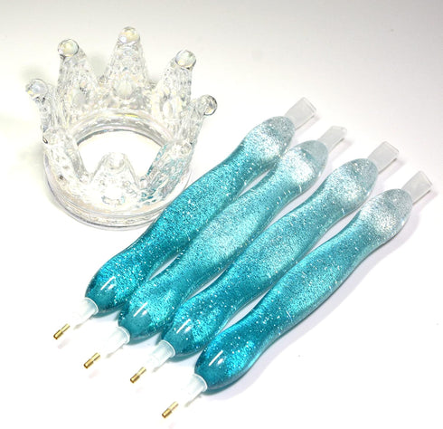 Diamond Art Painting Drill Bead Pen Accessories Tool Kit for Adult, 5D Diamond Painting Drill Pen Stylus Tips Placers Heads and Clay Shine Blue...