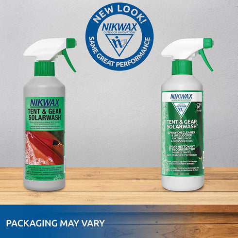 Nikwax Tent & Gear SolarWash, Cleaning, Waterproofing and UV Protector, Cleaner, Maintenance, Restores DWR Water Repellency on Outdoor Gear, Rain ...