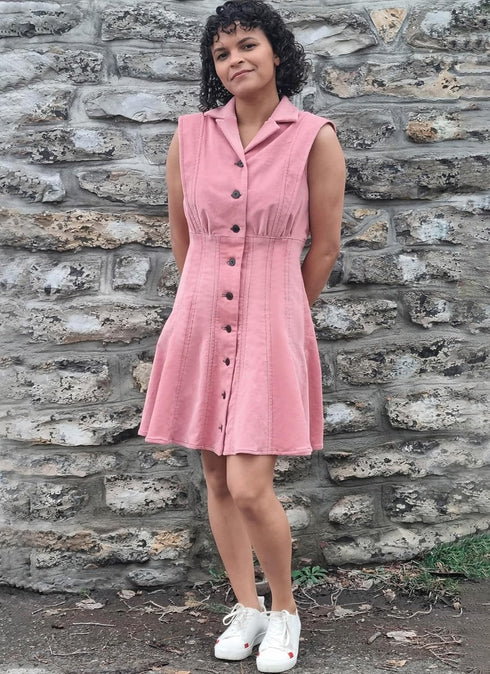 Know Me Misses' Button Front Dresses Sewing Pattern Kit, Design Code ME2031, Sizes 18-20-22-24-26...