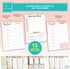 Decorably Weekly Meal Planner with Grocery List Detailed - Meal Prep List - 52 Easy Tear-Off Sheets Refrigerator Meal Planner, 8.5x11in Spring-Bou...