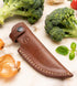 Premium knife sheath with belt clip – handmade knife holster made of genuine buffalo leather – knife leather pouch for hunting & kitchen – Tommy b...