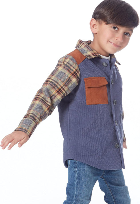 McCall's Patterns Men's and Boys' Lined Button-Front Jackets with Hood Options Sewing Pattern, (SML-MED-LRG-XLG)...