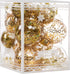 Christmas Ornaments Ball Set-Shatterproof Clear Plastic Decorative Baubles for Xmas Tree House Holiday Wedding Party Decoration,20pcs Gold...