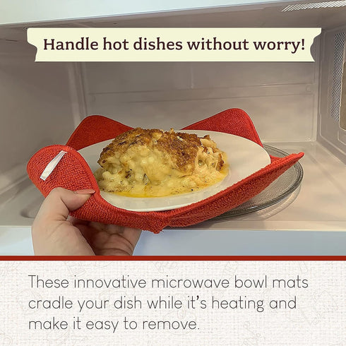 Kitchen Plate Hugger for Microwave| Hot Pads for Microwaves | Microwave Oven Mitt | Bowl Cozy | Food Huggers | Microwave Plate and Bowl Huggers | ...