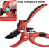 DURXO - Ratchet Pruning Shears, Garden Shears with Effort-Saving Device, Heavy Duty Anvil Pruners with Replaceable Cutting Blade Design. Gardening...