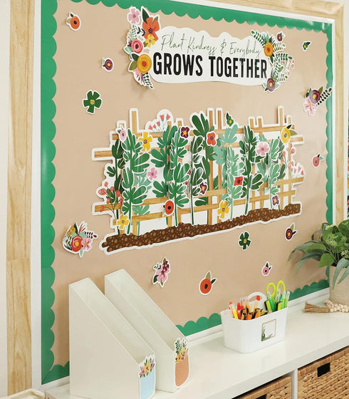 Carson Dellosa Grow Together 65ft Light Wood Trim Bulletin Board Borders, Roll of Straight Border Trim, Brown Bulletin Board Border for Bulletin B...