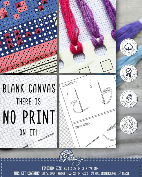 Sorry, my weekend is all booked' - Counted Cross Stitch Kit for Adults - Snarky Embroidery Set with Funny Inspirational Quote, Gifts for Reader, ...