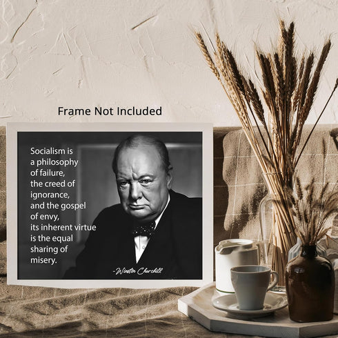 Posterizer 1 pcs-Socialism is a Philosophy of Failure-Winston Churchill-Famous Figures Art Collection-Quotes- Living Room Bedroom Decor- unframed ...