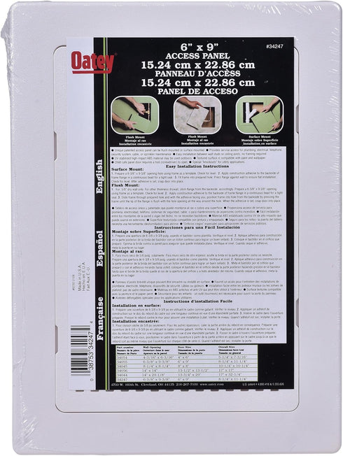 Oatey 34247 Louvered Design Access Panel Frame ABS 6x9 , White...