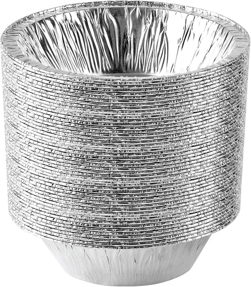 PLASTICPRO 6'' Inch Round Tin Foil Cake Pans Disposable Aluminum, Freezer & Oven Safe - For Baking, Cooking, Storage, Roasting, & Reheating, Pack ...